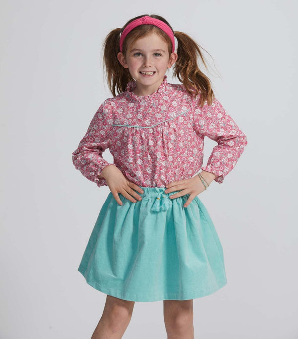 Circle Skirt- Aqua Velvet