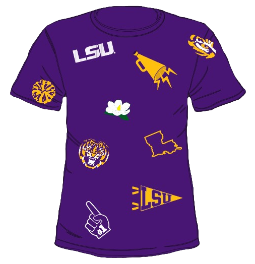 Licensed LSU Mini Icon Tee- (Women's)