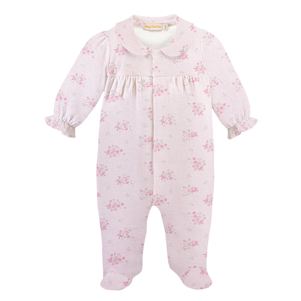 Tiny Bunch Of Roses Footie W/ Round Collar