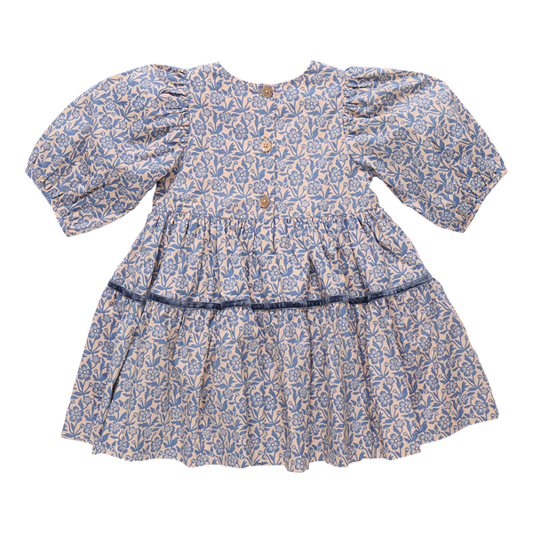 Maribelle Dress- Blue Climbing Floral
