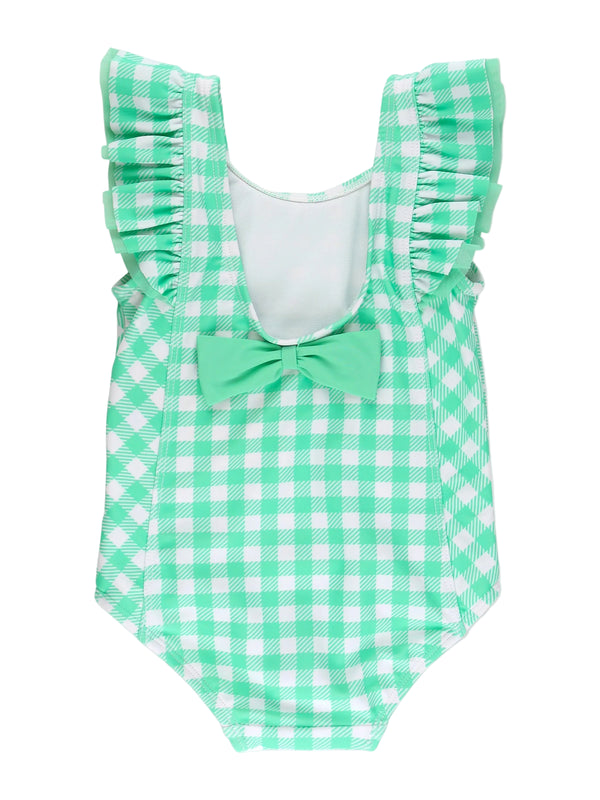 Waterfall One Piece Swimsuit- Spring Bud Gingham
