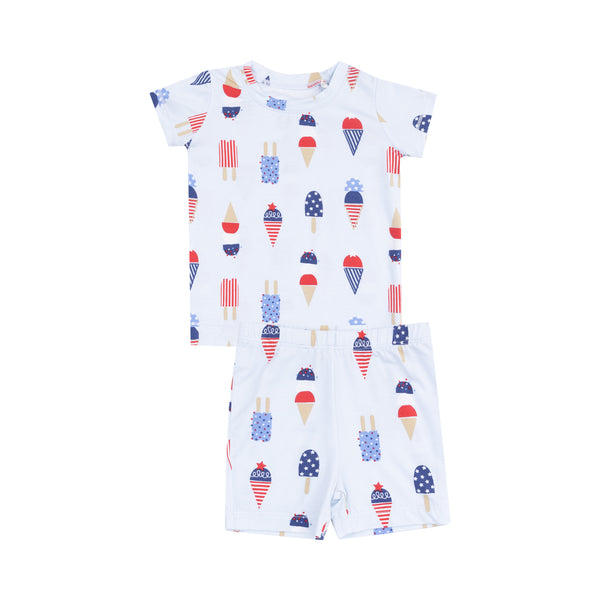 American Ice Cream Loungewear Short Set- Blue