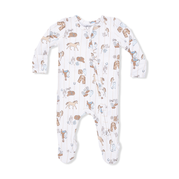 Cowboy Nursery 2 Way Zipper Footie