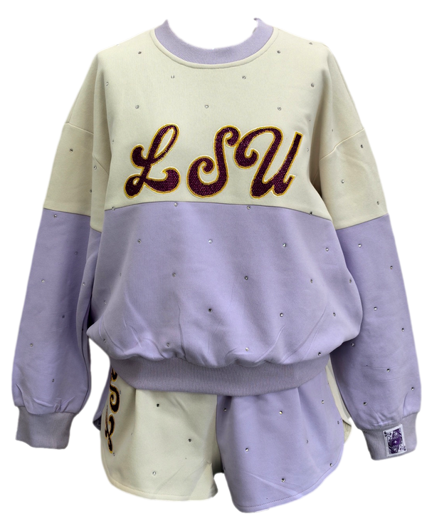 Licensed LSU Pastel Two Tone Sweatshirt- (Women's)