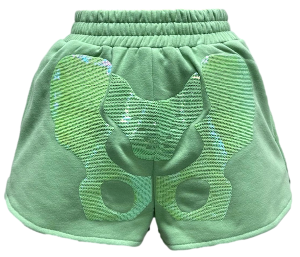 Light Green Tonal Skeleton Short- (Women's)