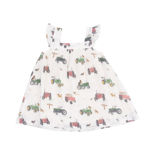 Tractors And Friends Sundress- Pink