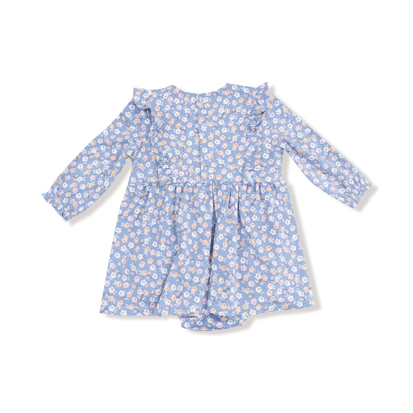 Country Calico Ruffle L/S Bodysuit Dress