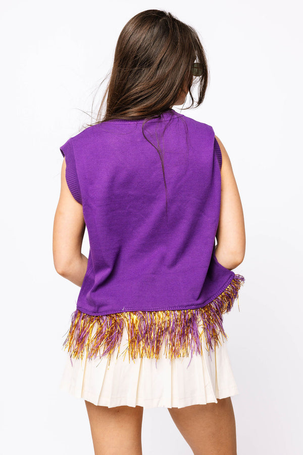 Licensed LSU Feather Tank Sweater (Women's)