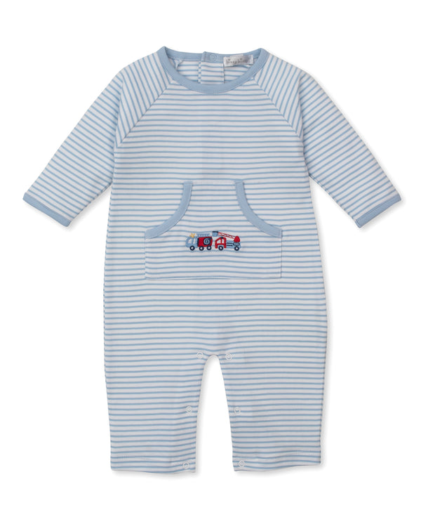 Fight the Fire Playsuit- Light Blue Stripe