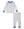 Puppy's Sleigh Riding Fun Pajama Set- Blue