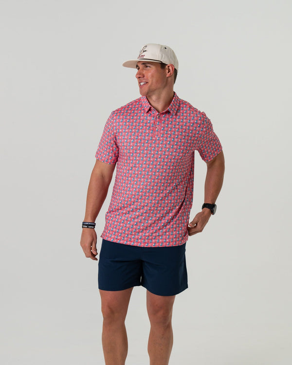 Performance Polo- American Flag Print (Men's)