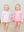 Scallop Hem Rash Guard 2-Piece- Bubblegum Pink Gingham