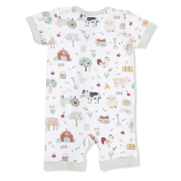 Cute Farm Animals 2 Way Zipper Romper