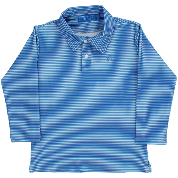 Performance Harry L/S Polo- Atlantic Blue