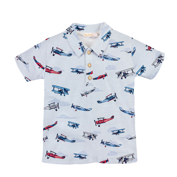Patriotic Airplanes Printed Polo