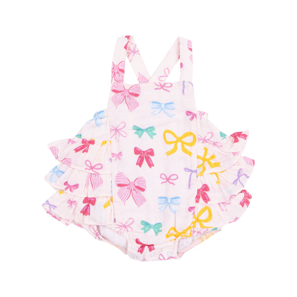 Colorful Bows Ruffle Sunsuit