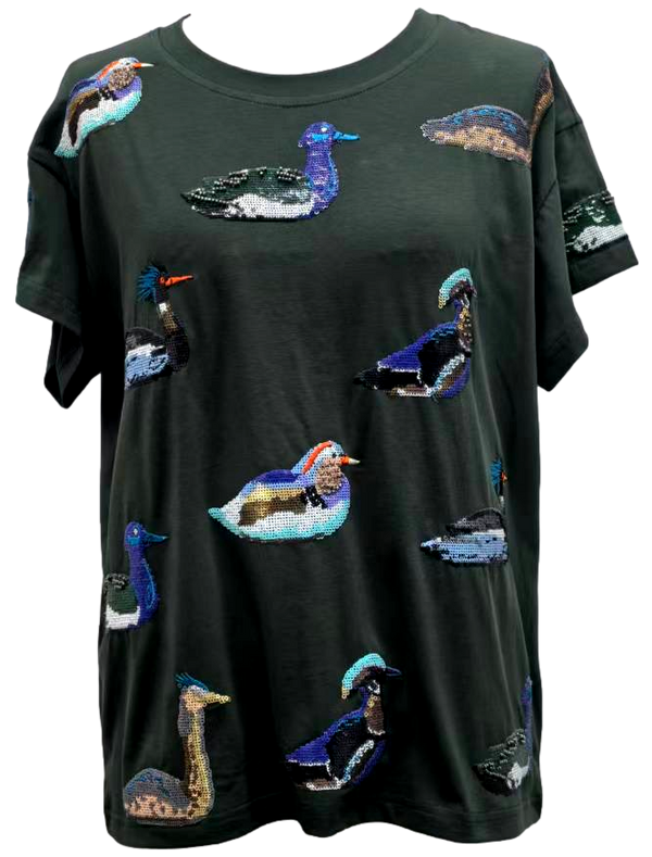Dark Teal Multi Duck Tee- (Women's)
