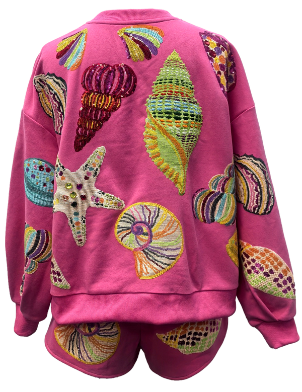 Pink Multi Shell Sweatshirt- (Women's)