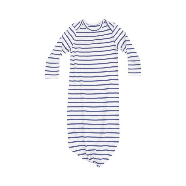 Stripe Vintage Blue Knotted Gown