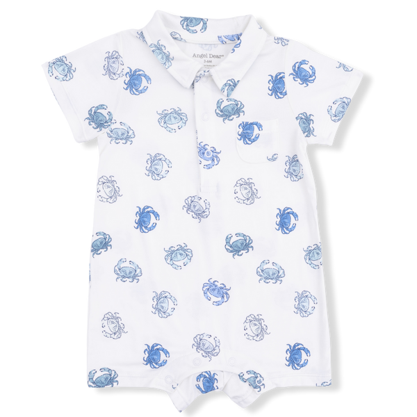 Blue Crabs Polo Romper