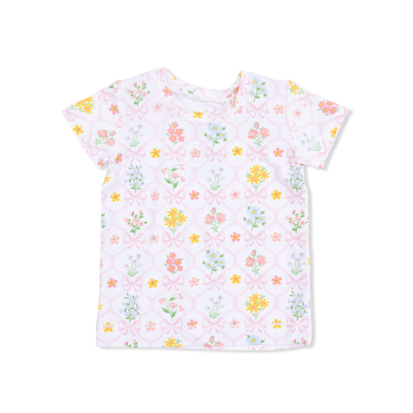 Spring Blooms Bow Trellis Loungewear Short Set