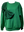 Emerald Green Oversized Rhinestone Bow Sweatshirt- (Women's)