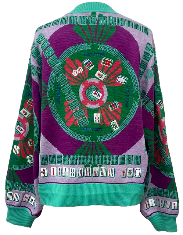 Multi Mahjong Button Up Cardigan- (Women's)