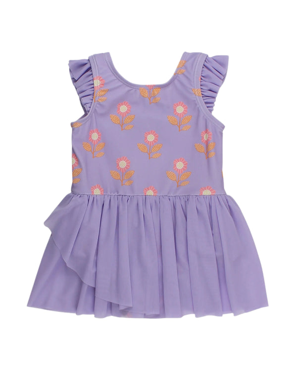 Flutter Sleeve Leotard- Petunia Petals