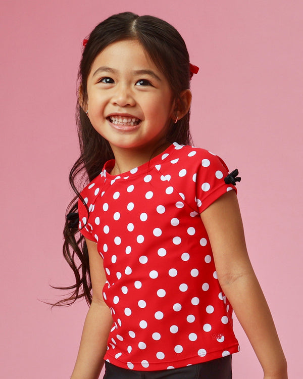 Active Dress Up Tiered Skort Set- Red Vintage Polka Dot