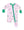 Dog Gone Golf 2 Way Zipper Ruffle Footie- Light Pink/Green