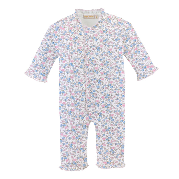 Tiny Soft Floral Ruffle Coverall