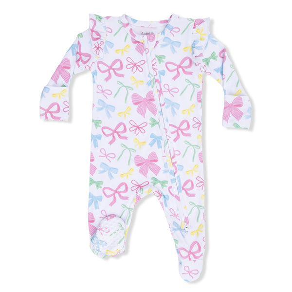 Sweet Bows 2 Way Zipper Footie