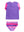 Zipper Rash Guard 2-Piece Swimsuit- Neon Purple Color Block