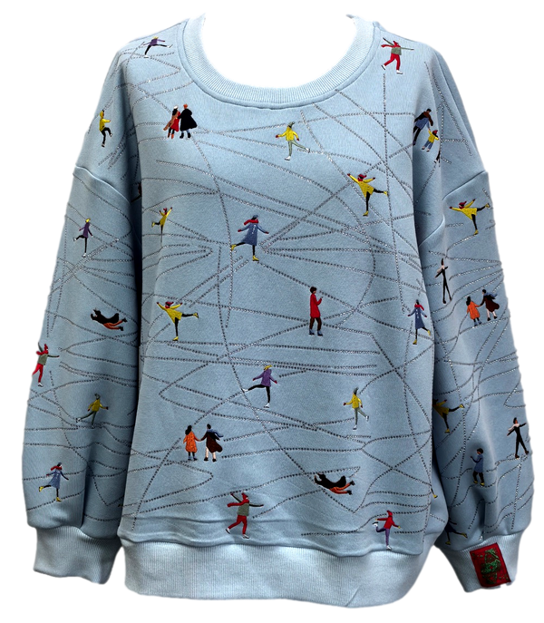 Icy Blue Ice Skating Sweatshirt- (Women's)