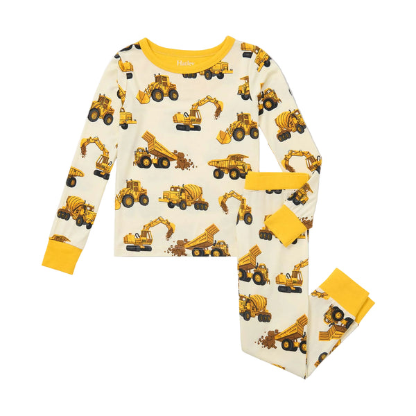 Construction Trucks Bamboo Pajama Set