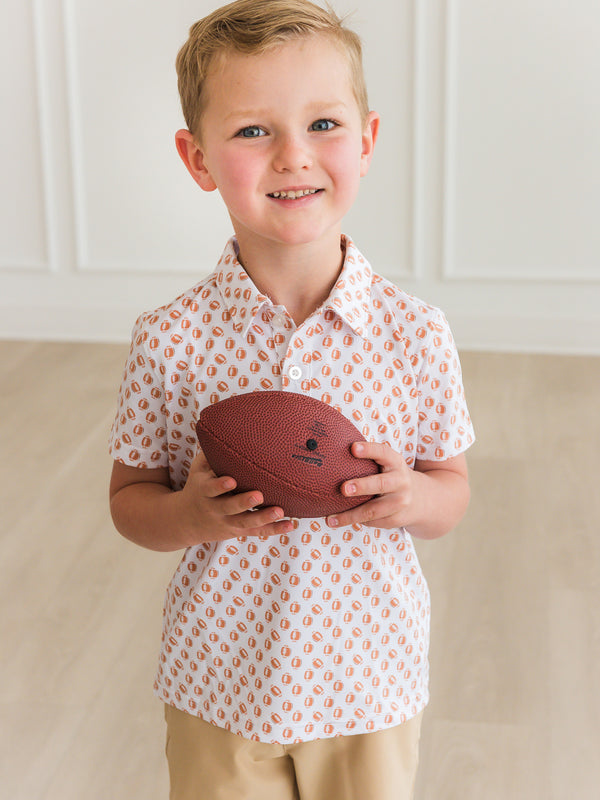 Performance Knit Polo- Football Frenzy