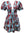 Aqua Plaid Crawfish Tie Cotton Dress- (Women's)