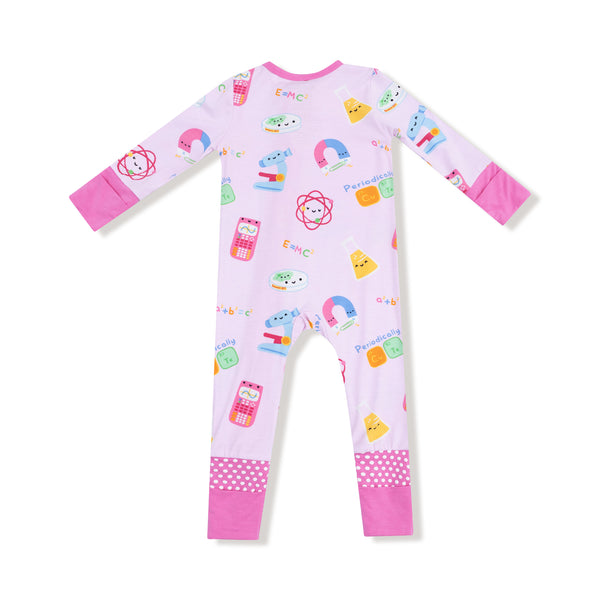 Future Scientist 2 Way Zipper Romper- Pink