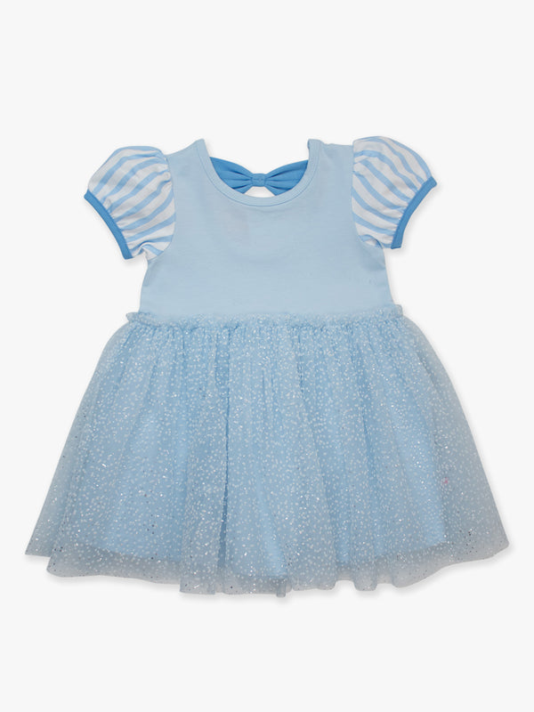 Princess Bow Twirl Dress- Crystal Blue Princess