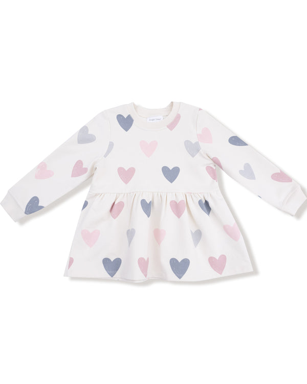Hearts French Terry Drop Waist Dress