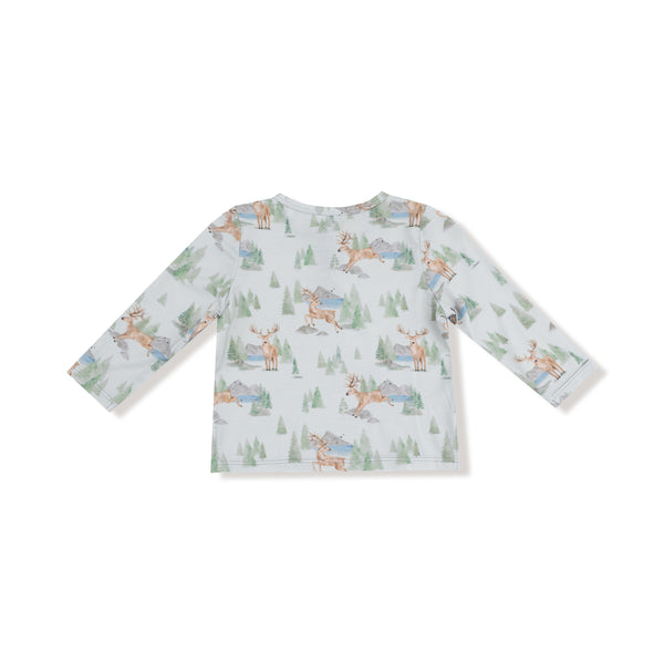 Buck Deer L/S Henley Shirt