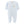 Bear Embroidered Footie- Light Blue