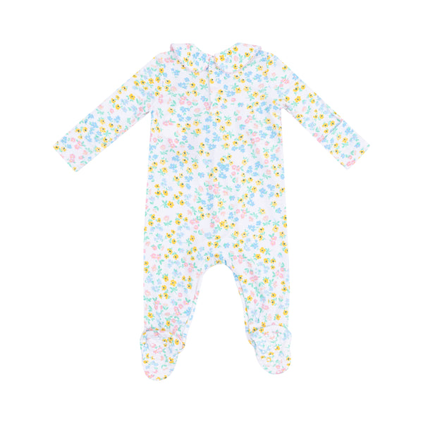 Caroline's Calico Smocked Peter Pan Footie