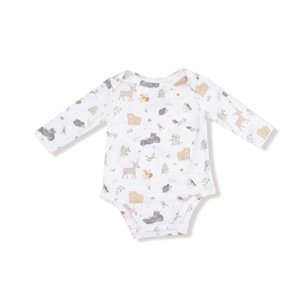 Woodland Babies Bodysuit- White/Gray