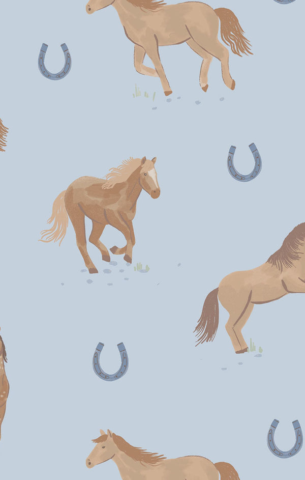 Horses L/S Loungewear Set- Endless Sky Blue