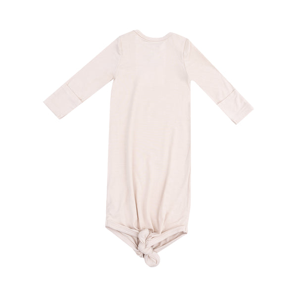 Solid Sand Shell Knotted Gown