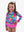Rash Guard 2-Piece Swimsuit- Neon Ocean Coral