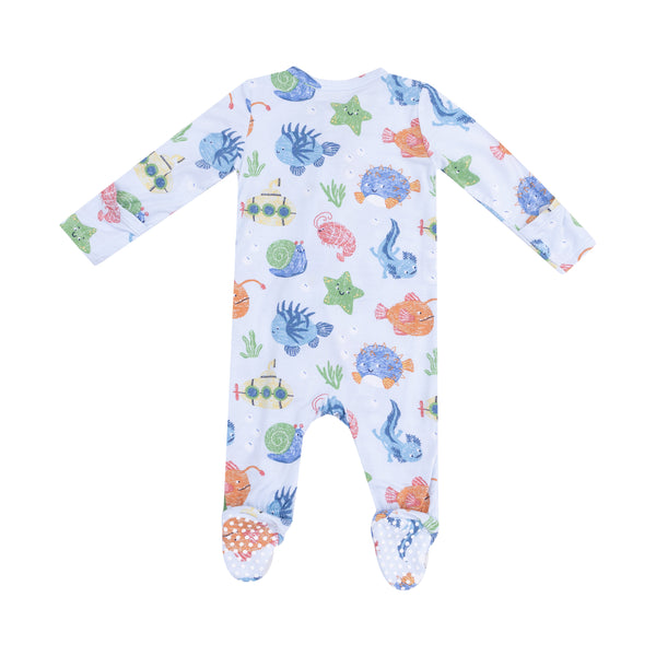 Cute Ocean Creatures 2 Way Zipper Footie