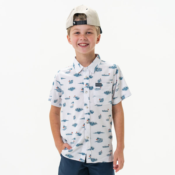 Youth Performance Button Up- Lake Weekend