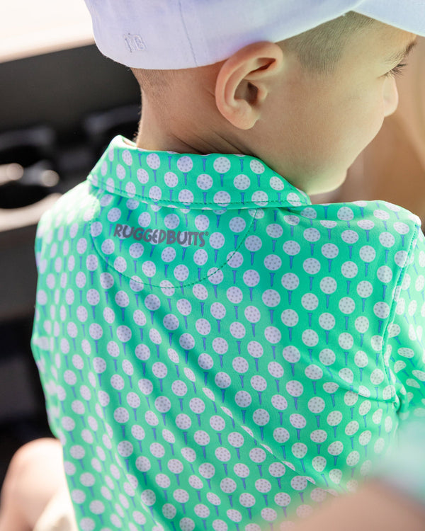 Knit Performance Polo- Tiny Tee Time